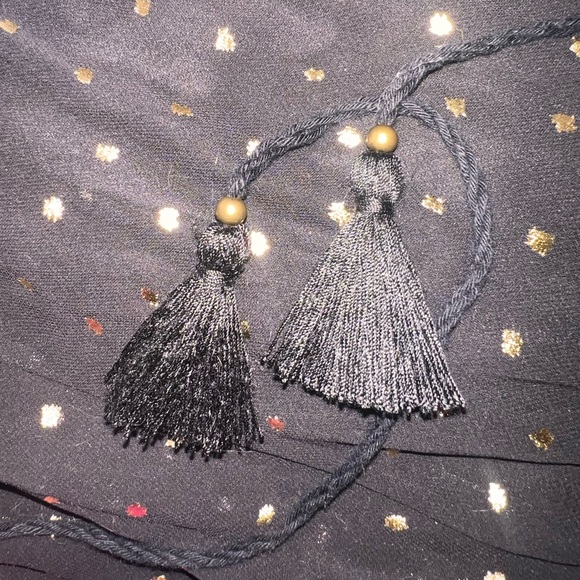 EXPRESS TASSEL TIE SURPLICE MAXI DRESS sz L - Picture 5 of 5